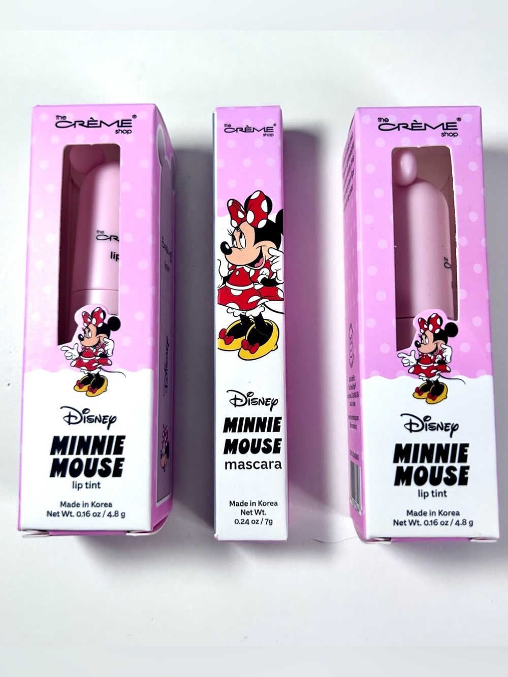 Disney Minnie Mouse Crème Shop (2) Lip Tints & 1 Mascara
